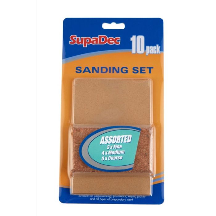 Supadec Sanding Block & 10 Sanding Sheets