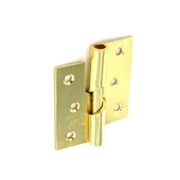 Securit Rising Butt Hinges Lh Brass Plated (Pair) 75Mm