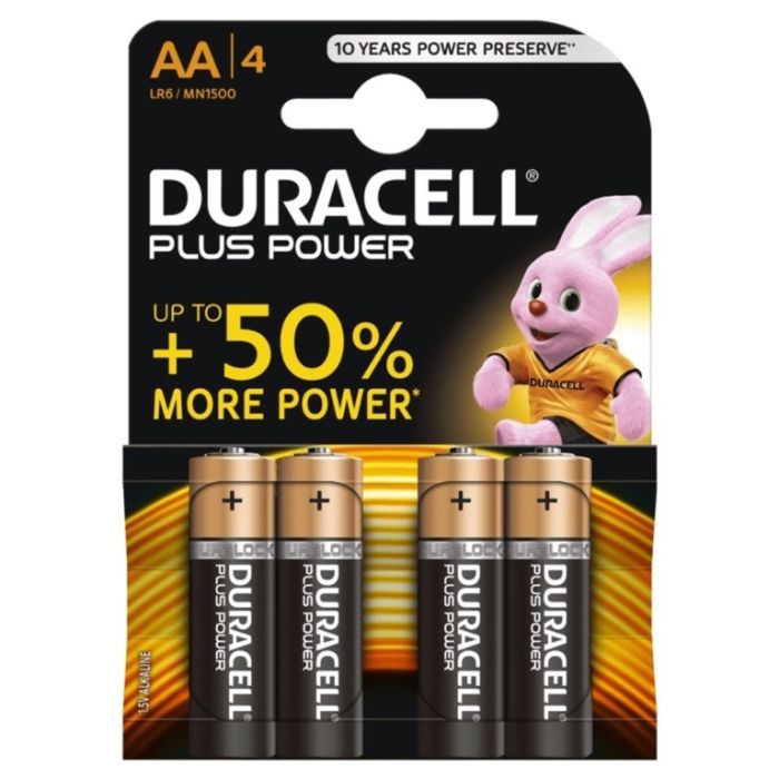 Duracell Plus Power Batteries Aa - Pack 4