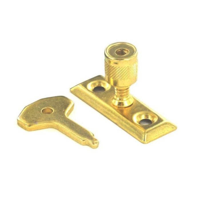 Securit Window Stay Lock (2) Brassed