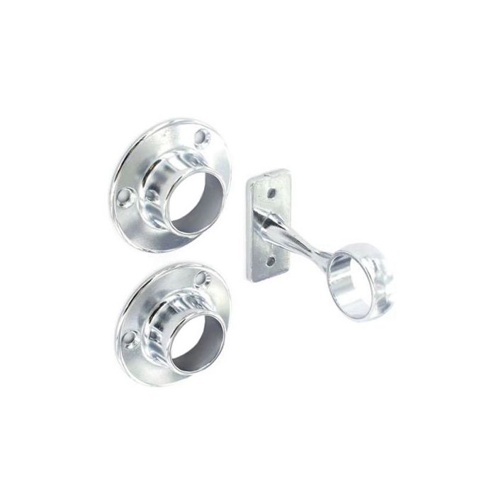 Securit 1 Centre & 2 End Sockets Chrome Plated 19Mm