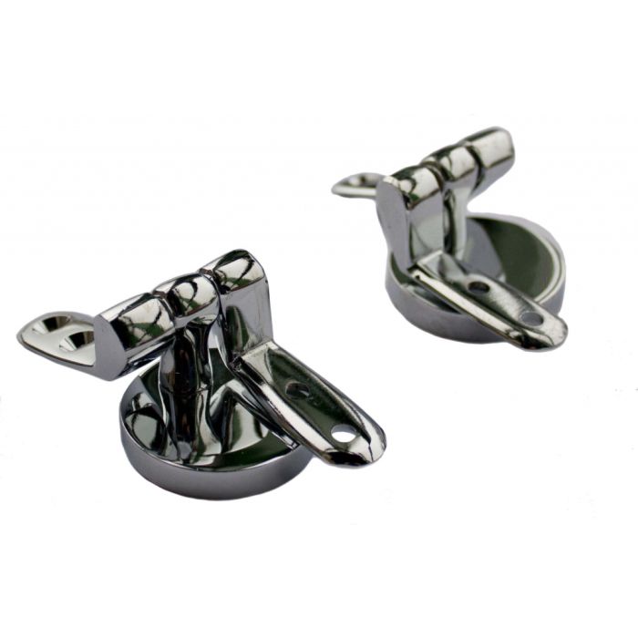 Oracstar Toilet Seat Hinges - Wooden Chrome Plated