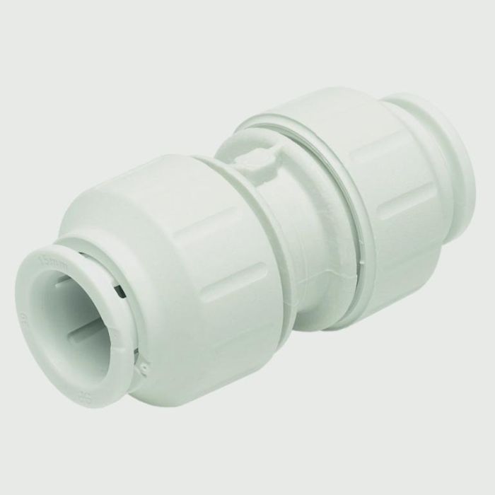 JG Speedfit Equal Straight Connector 15mm Pack 10 - White