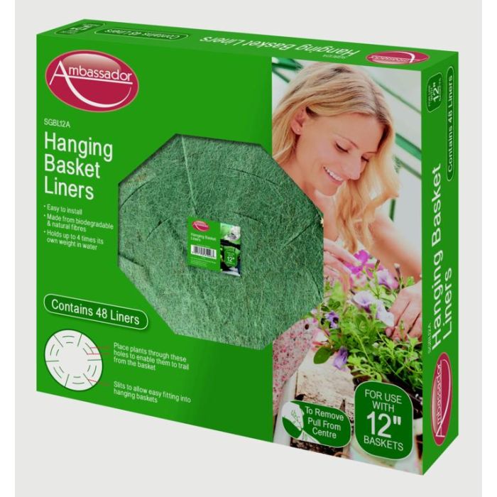 Ambassador Hanging Basket Liners 30cm/12