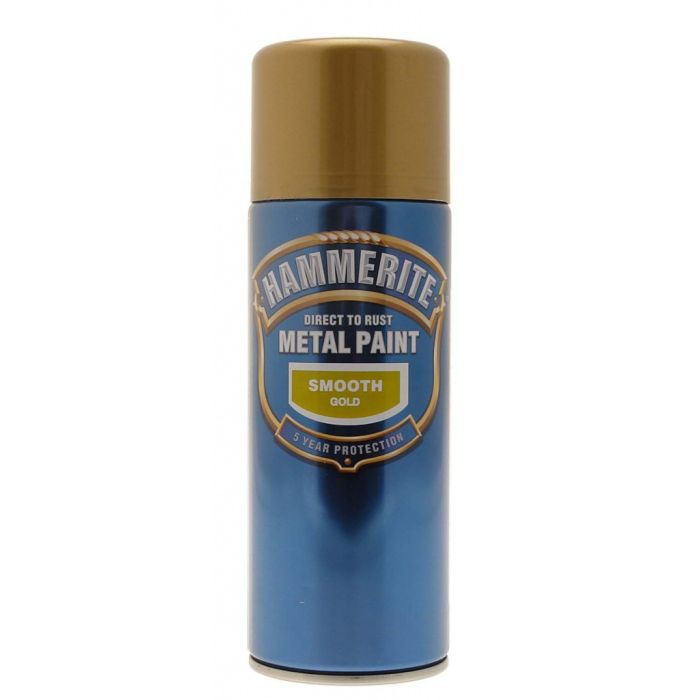 Buy Hammerite Metal Paint 400ml Aerosol Smooth Gold SmoothGold