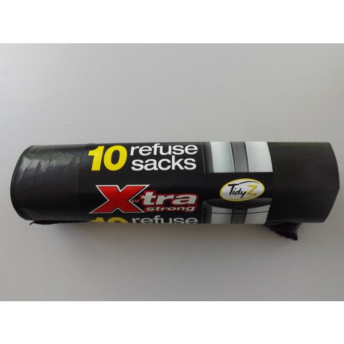 Tidyz Strong Black Bags Roll Of 10