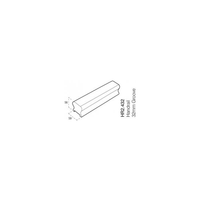 Cheshire Mouldings Pine Handrail 2400mm | Part Number: HR2.432P | BHL.co.uk