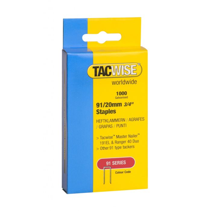 Tacwise Tacker Staples Pack 1000 20Mm