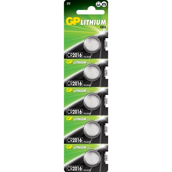 Gp Lithium Button Cell Battery Cr2016 Card 5