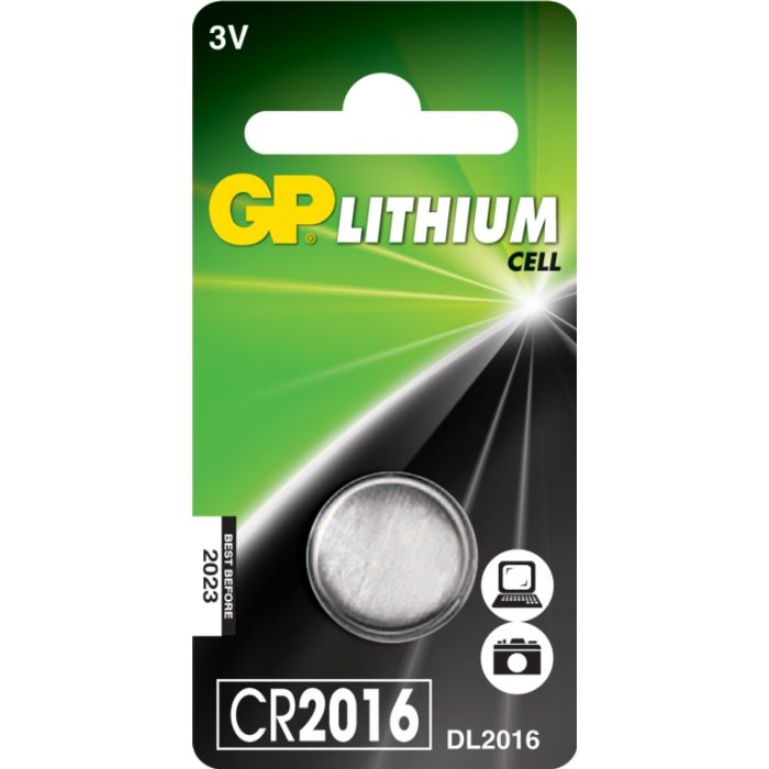 Gp Lithium Button Cell Battery Cr2016 Single