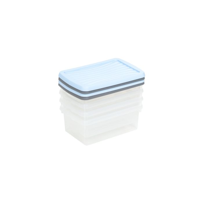 Wham Boxes And Lids 3.5L 2 Assorted Colours Pack 4