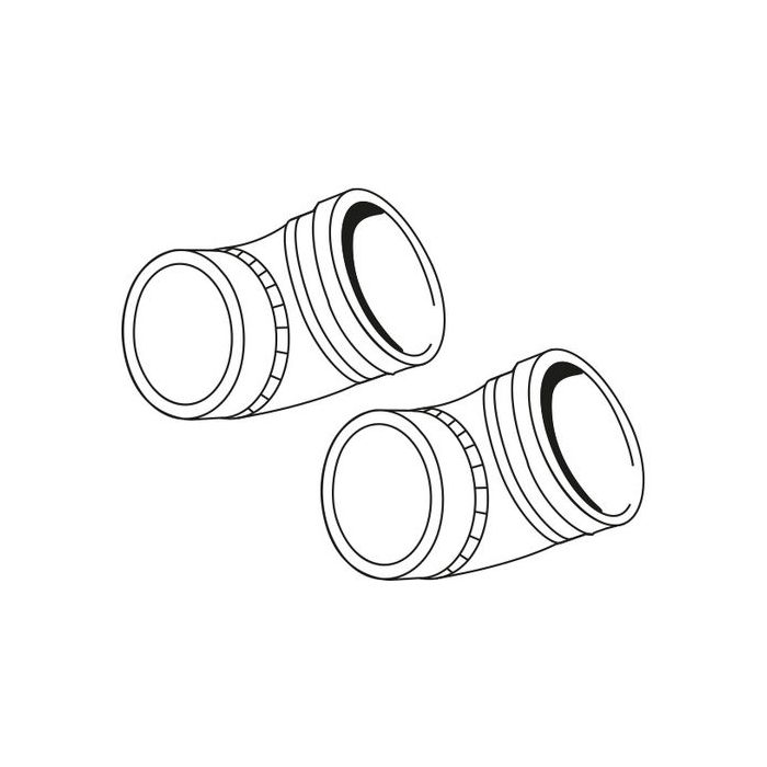 Ideal 45deg high-level flue elbow (Pack of 2) 