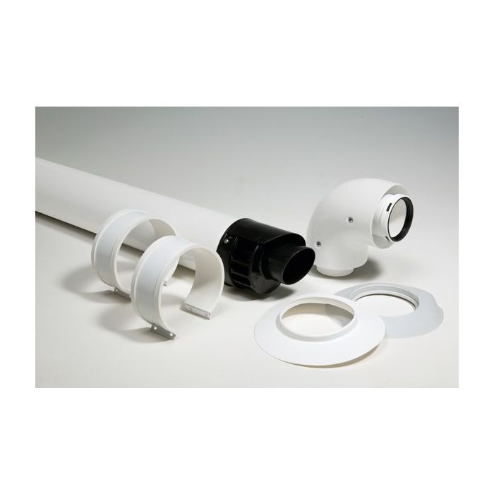 Vokera fixed length horizontal flue kit 60/100mm 