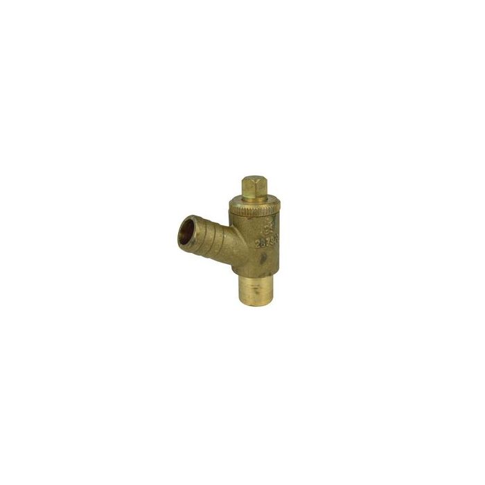 Midland Brass brass plain shank drain cock (Type-A) WRAS 15mm 