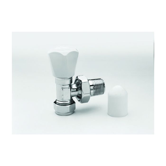Pegler Yorkshire Jazz angled radiator valve 1/2 x 15mm Chrome 
