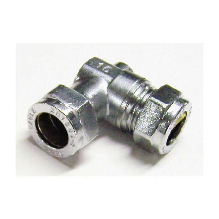 Midbras Midland Brass slotted angled isolating valve 15mm Nickel 