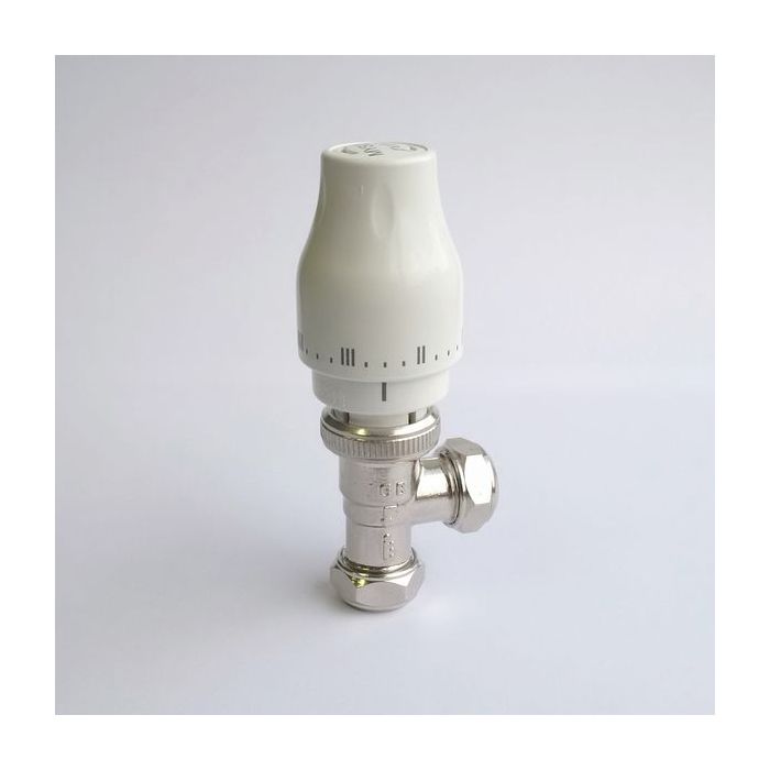 Buy Myson Petite thermostatic radiator valve and lockshield 15mm