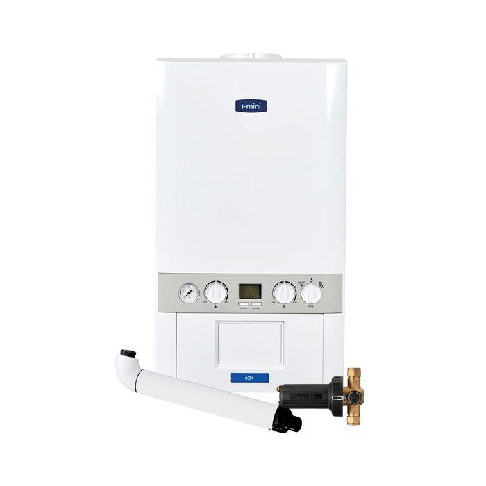 Ideal I-MINI C24 combi boiler; flue and filter pack 