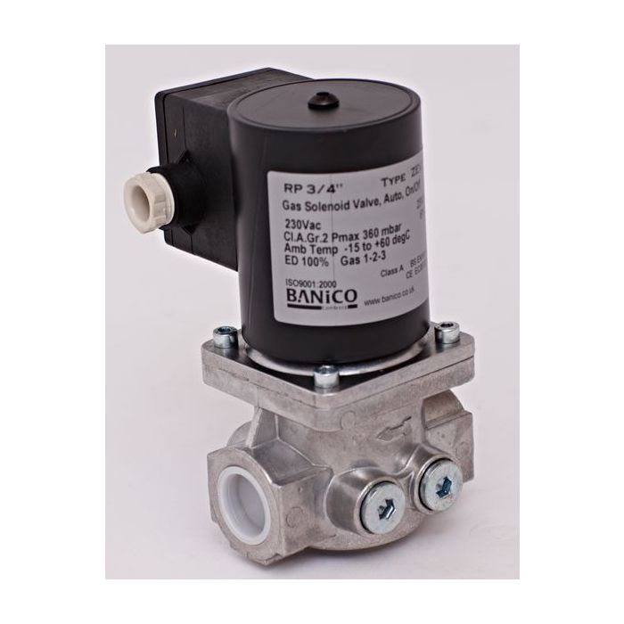 Fantini Banico ZEV20 gas solenoid valve automatic-reset 3/4 230v 