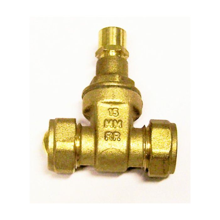 Midbras Midland Brass brass copper x copper lockshield gate valve 15mm 