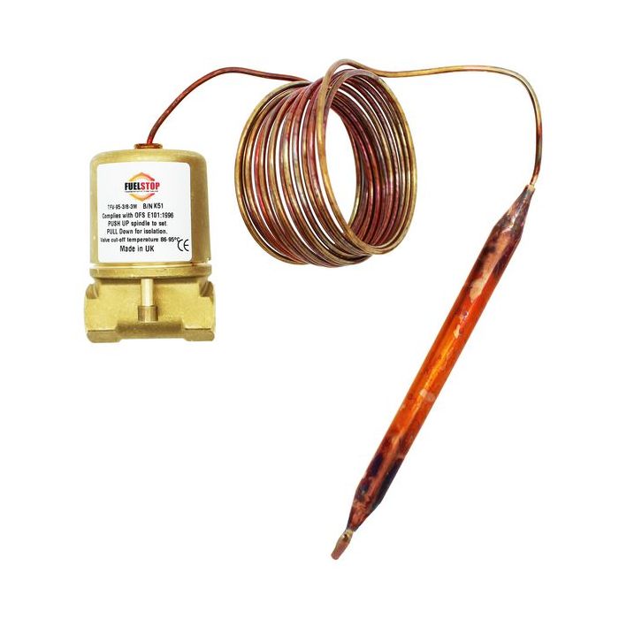 Wolseley Own Brand Jet thermostatic fire valve 95C 10mm x 2mtr 