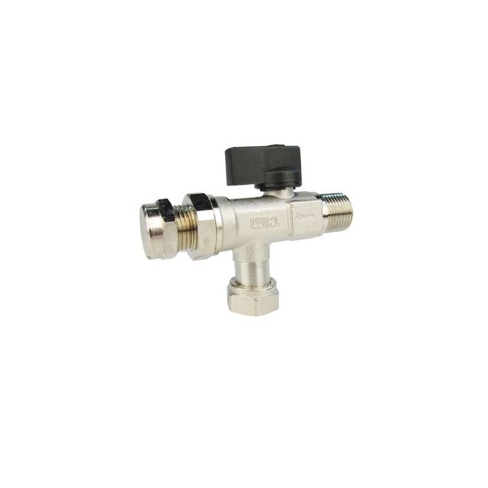 Baxi 248226 inlet domestic hot water isolation return tap 