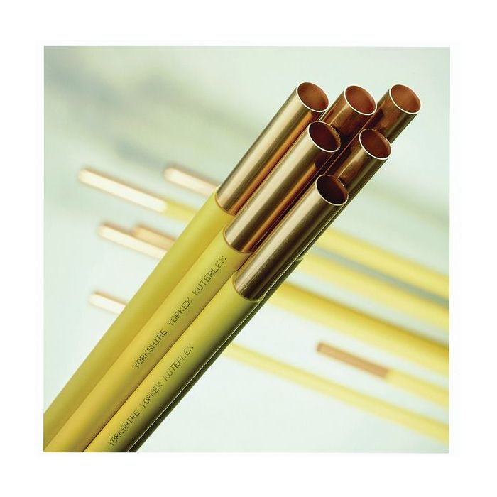 Yorkshire Kuterlex PVC coated copper tube 28mm x 3m Yellow 