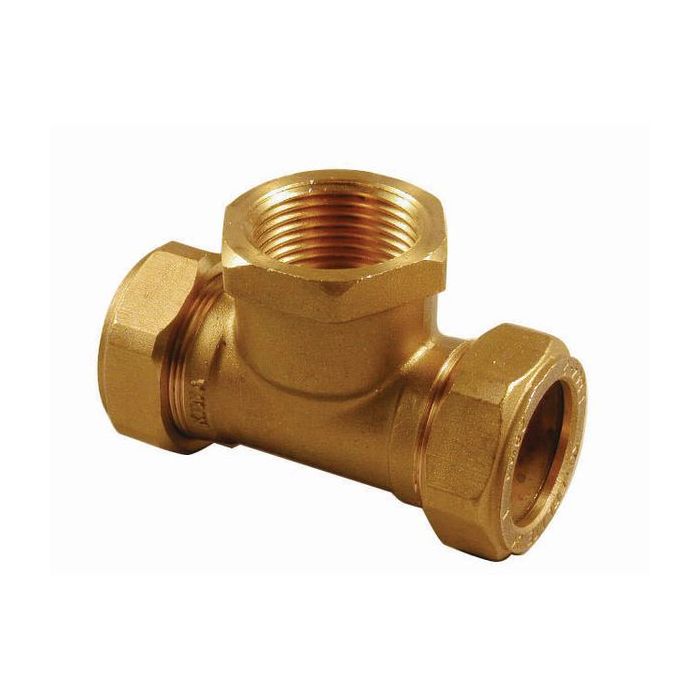 Pegler Yorkshire Kuterlite K930 female iron reduced branch tee 15mm x 15mm x 1/2 