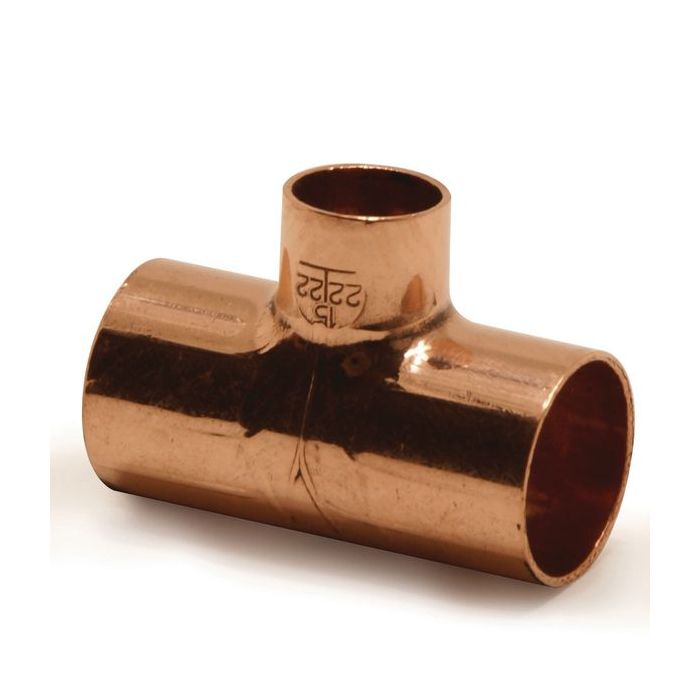 Pegler Yorkshire Endex NS25 reduced branch tee 22 x 22 x 15mm 