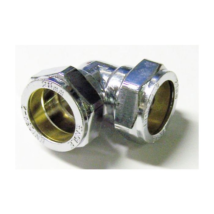 Center Center Brand compression elbow 15mm Chrome Plated 