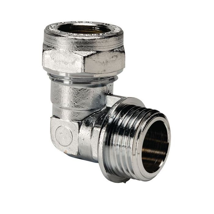 Center Center Brand compression male iron elbow 15mm x 1/2 Chrome Plated 