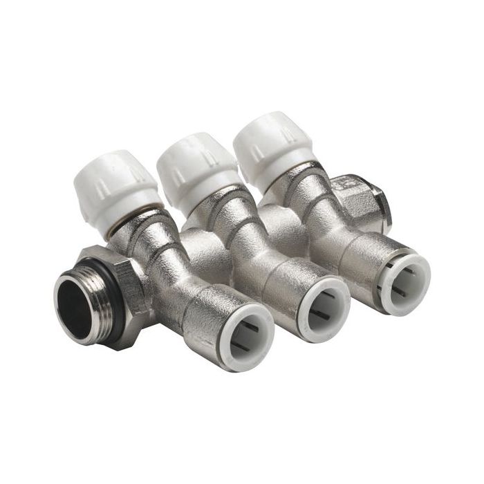 JG Speedfit 4 port brass manifold 
