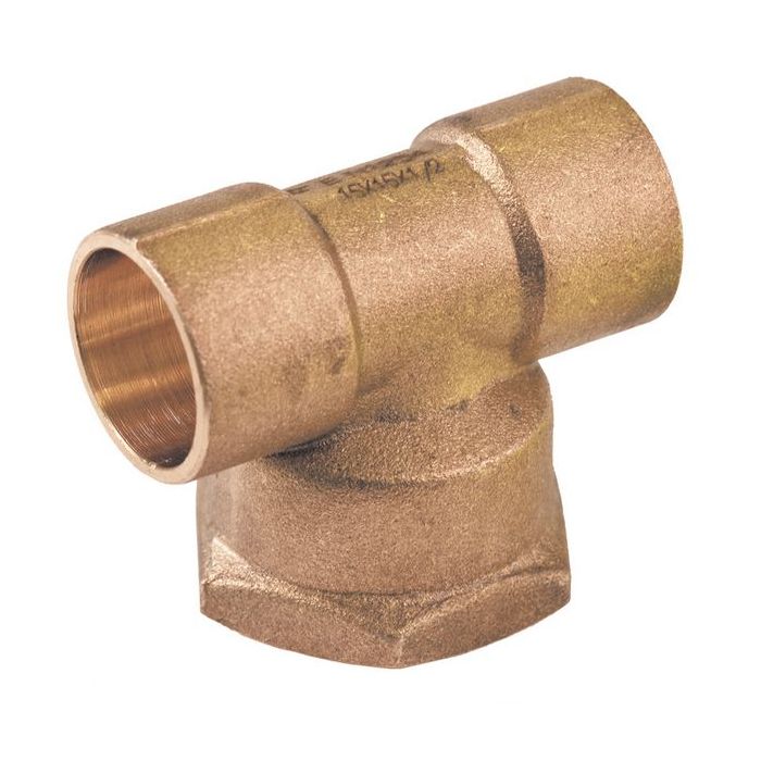 * CB EF REDUC TEE BRASS 15 X 15MM X 1/2