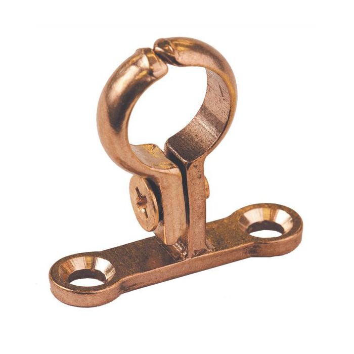 Lawton Tube cast screw on bracket 22mm Brass 