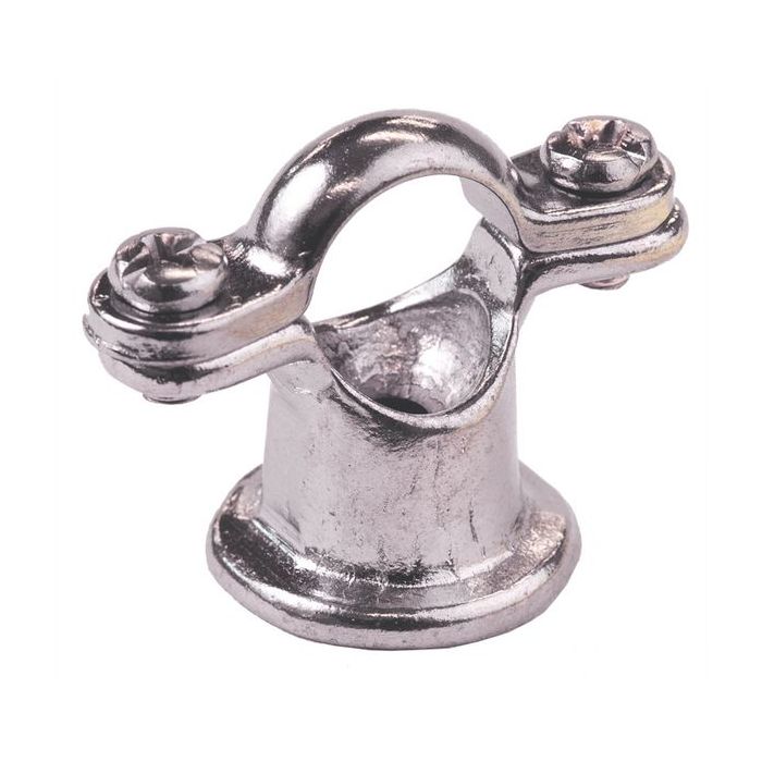 Lawton Tube dual purpose pipe clip 1/4 22mm Chrome Plated 