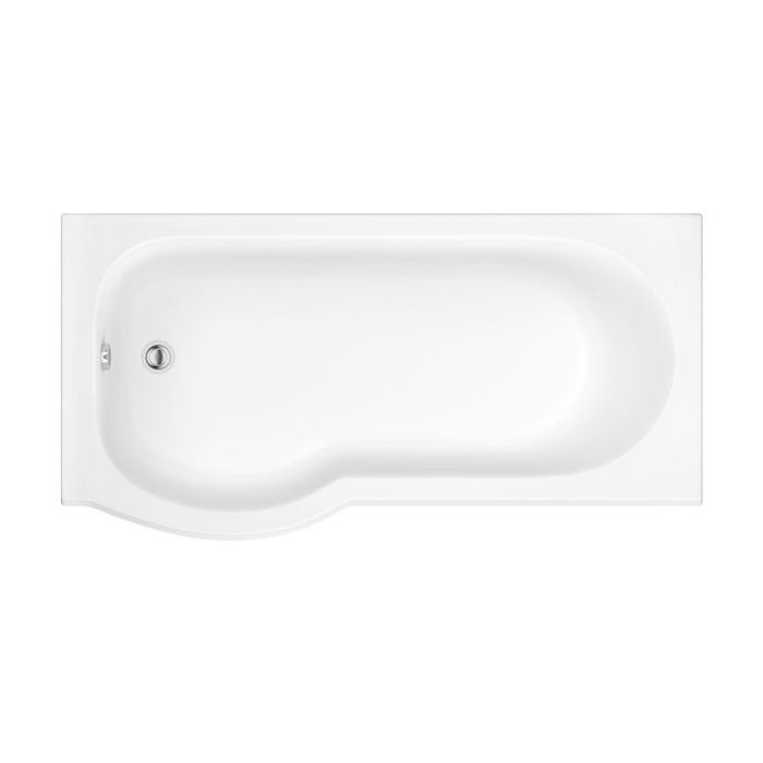 Wolseley Own Brand Nabis Taylor shower bath left hand P-shape 1700x850x750mm white 