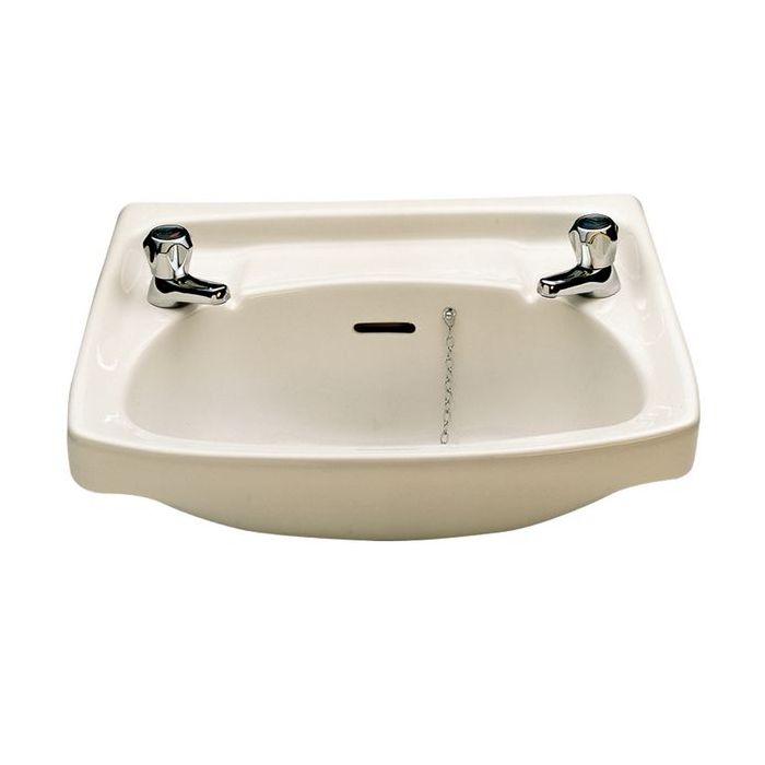 Geberit Twyford Classic CC4212 2 tap hole basin 560mm White
