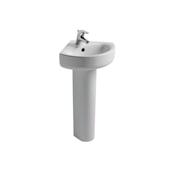 Ideal Standard Arc E7928 1 tap hole corner basin 450mm White