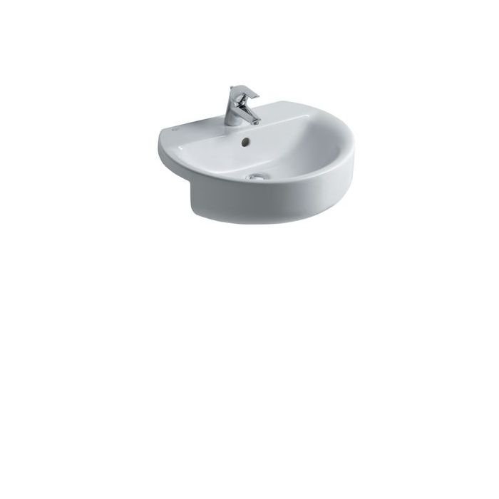 Ideal Standard Sphere E7921 1 tap hole semi countertop basin 550mm White