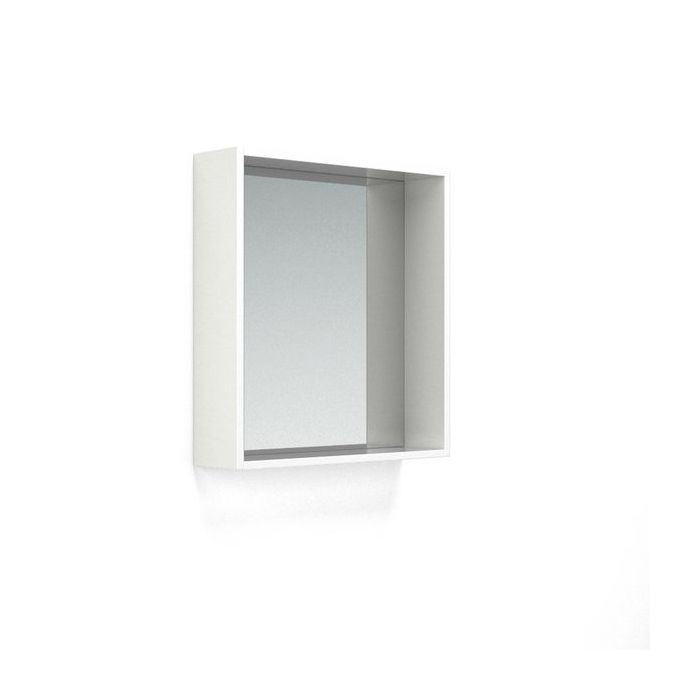 Wolseley Own Brand Nabis open mirror unit 600mm White Gloss 