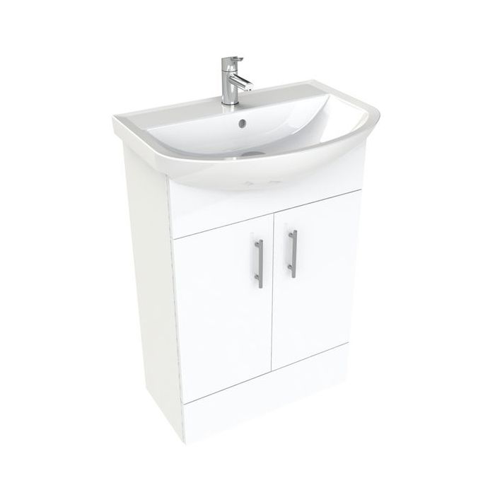 * NAB 555MM VANITY BASIN UNIT WH GLOSS