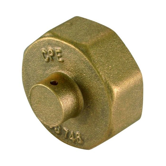 Tesla gas meter cap 3/4 Brass 