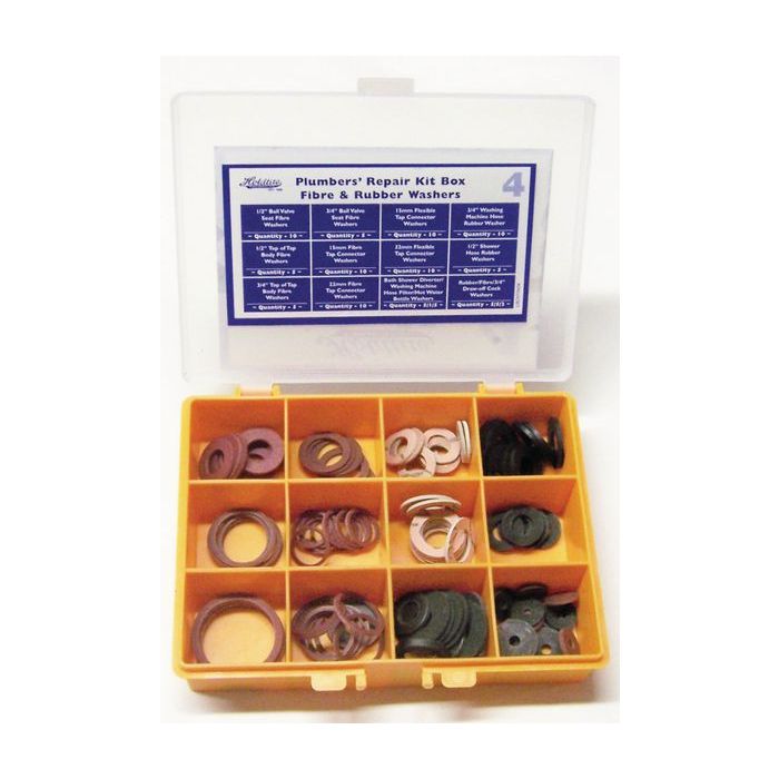 Dudley Masefield fibre and rubber washer box 