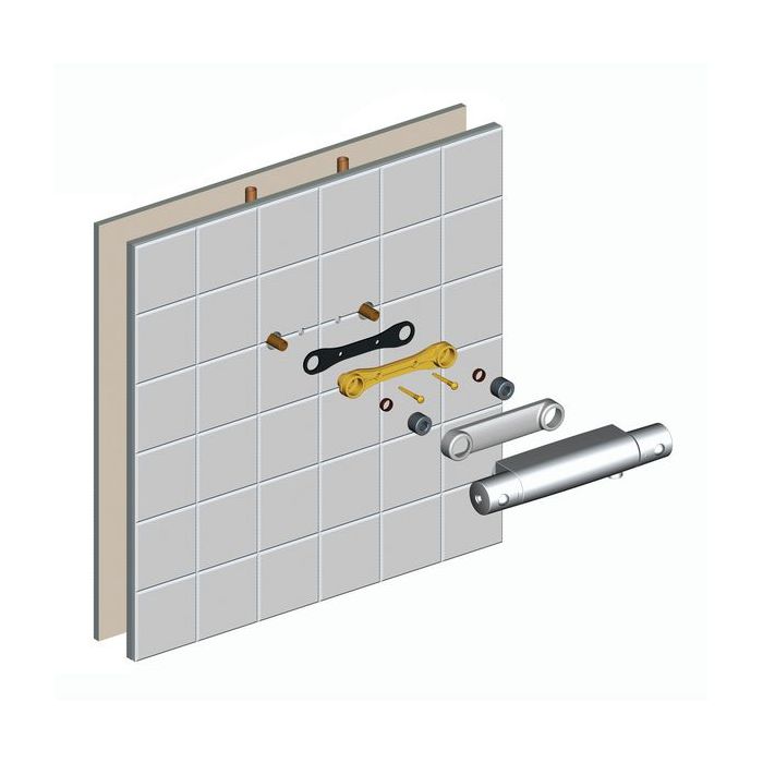 Ideal Standard fast fix wall bracket with 2 suit valves 