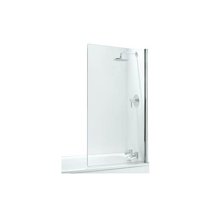 Coram square bathscreen 800mm Chrome/Clear 