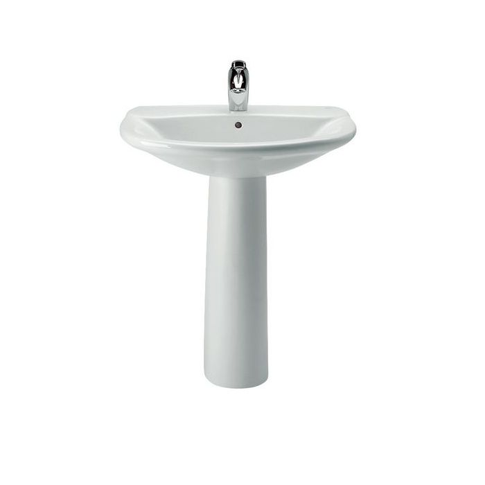 Roca Polo 2 tap hole basin 560mm White 