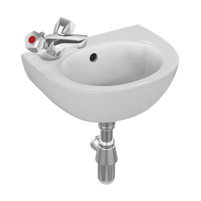 Ideal Standard Sandringham 21 1 tap hole left hand handrinse basin 350mm White 