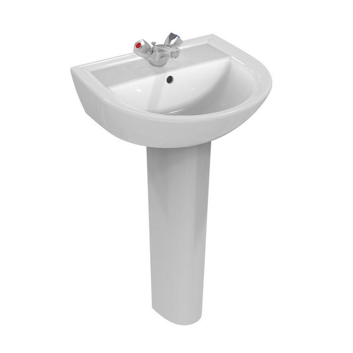 Ideal Standard Sandringham 21 E897601 full pedestal White 