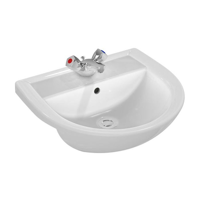 Ideal Standard Sandringham 21 1 tap hole semi-countertop basin 500mm White 