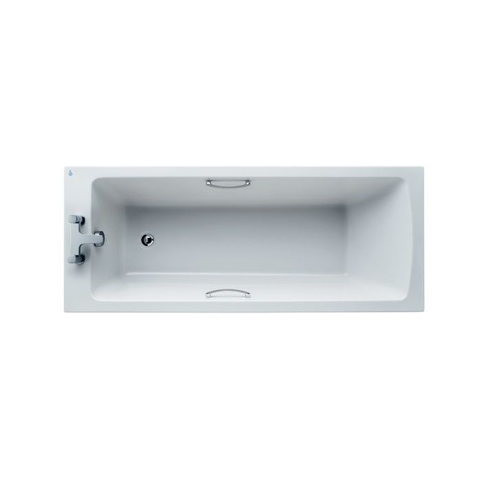 Ideal Standard Tempo Arc E156201 no tap hole rectangular water saving bath with hand grips 170 x 70cm 
